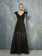 Beside Couture By Gemy - Bc1283 Embellished Tulle Lace A-line Dress