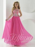 Tiffany Designs - Rhinestones Accented A-line Gown