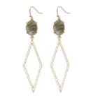 Rachael Ryen - Pave Diamond Drops Labradorite