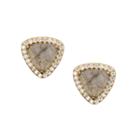Rachael Ryen - Trillion Pave Earrings Labradorite