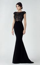 Saiid Kobeisy - Embroidered Illusion Bateau Neck Gown 2938