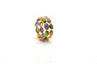 Tresor Collection - Multicolor Tourmaline Double Row Ring In 18k Yellow Gold