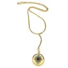 Ben-amun - Royal Charm Floral Locket Gold Necklace