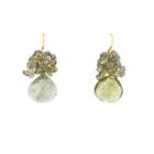 Mabel Chong - Moss Aquamarine Cluster Earrings