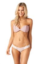 Montce Swim - Dusty Rose Bellini Top X Pink Stripes Uno Bottom Bikini Set