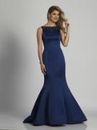 Dave & Johnny - A6150 Shining Bateau Mermaid Gown