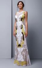 Beside Couture By Gemy - Bc1341 Embroidered Lace Bateau Trumpet Dress