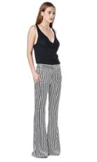 Again Collection - Stardust Silk Trouser In Black, White