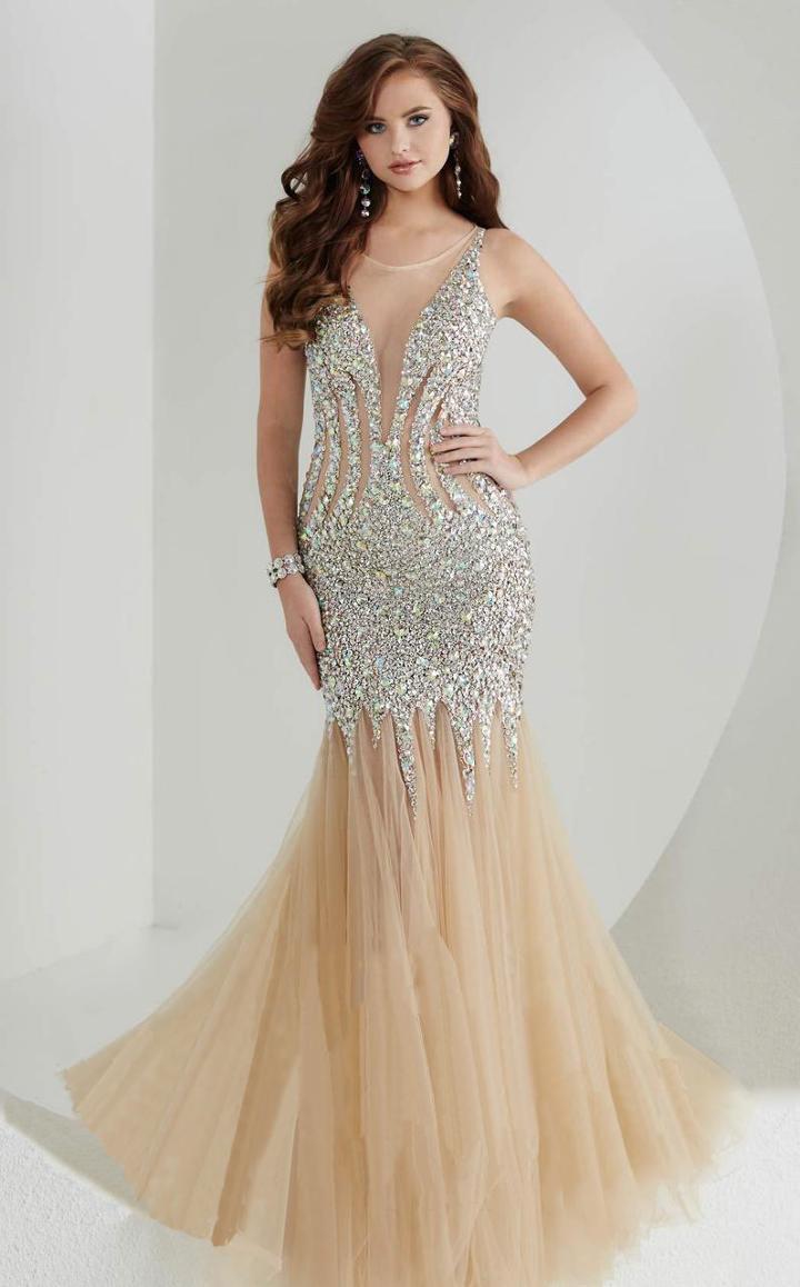 Tiffany Homecoming - Classy Sleeveless Gown With Foamy Flounce 46067