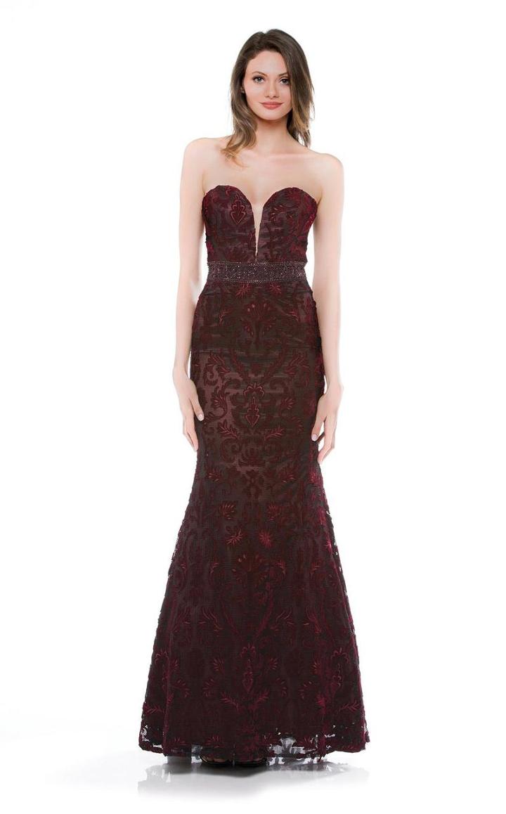 Colors Dress - 1783 Lace Sweetheart Velvet Mermaid Dress