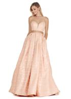 Ashley Lauren - 1263 Crystal Beaded Sweetheart Brocade Ballgown