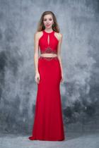 Nina Canacci - 1353 Embellished Halter Sheath Dress