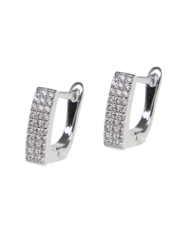 Cz By Kenneth Jay Lane - Pave Square Huggie