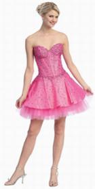 May Queen - Fancy Embroidered Sweetheart Taffeta A-line Short Dress Mq578