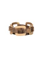 Streets Ahead - Square Ring Belt In Copper Snake