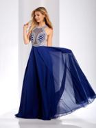 Clarisse - 3412 Illusion Halter A-line Dress