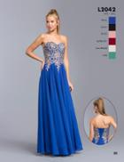 Aspeed - L2042 Strapless Applique Sweetheart Prom Dress