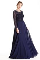 Aspeed - L1730 Ornate Long Sleeve Mother Of Bride Dress
