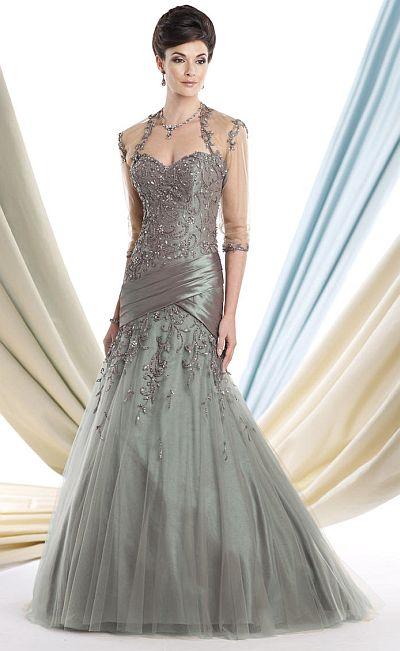 Ivonne D By Mon Cheri - 213d28 Long Dress In Aqua