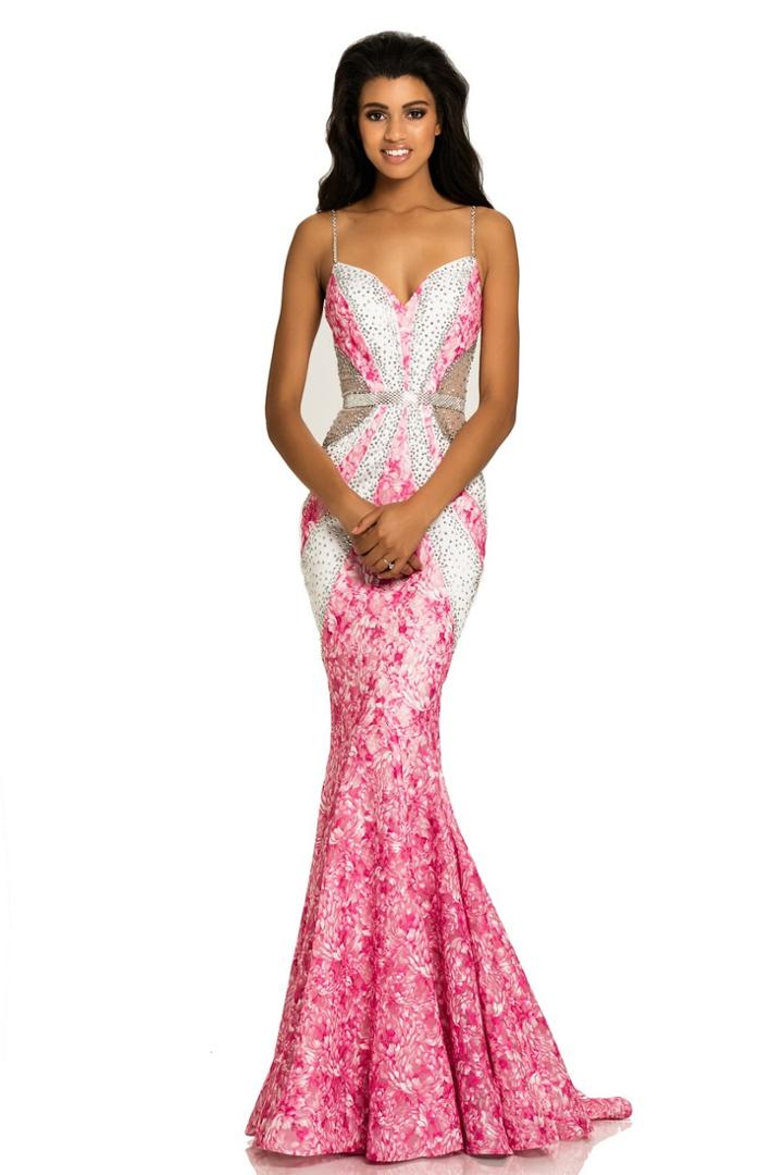 Johnathan Kayne - 7250 Floral Print Sweetheart Mermaid Dress