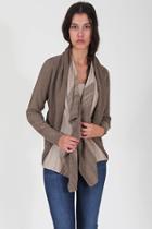 Goddis - Galit Belted Drape Cardigan In Blondewood