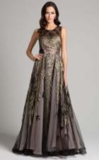 Lara Dresses - 33272 Pleated Scoop A-line Dress