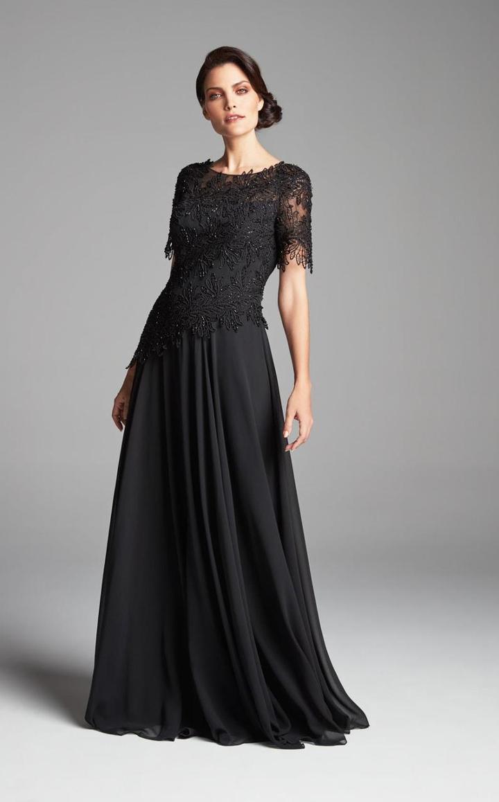 Daymor Couture - Floral Lace A-line Dress 465