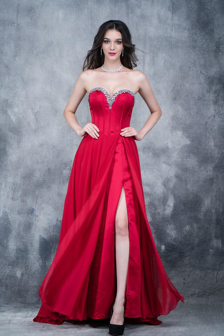 Nina Canacci - 1391 Bejeweled Sweetheart A-line Dress