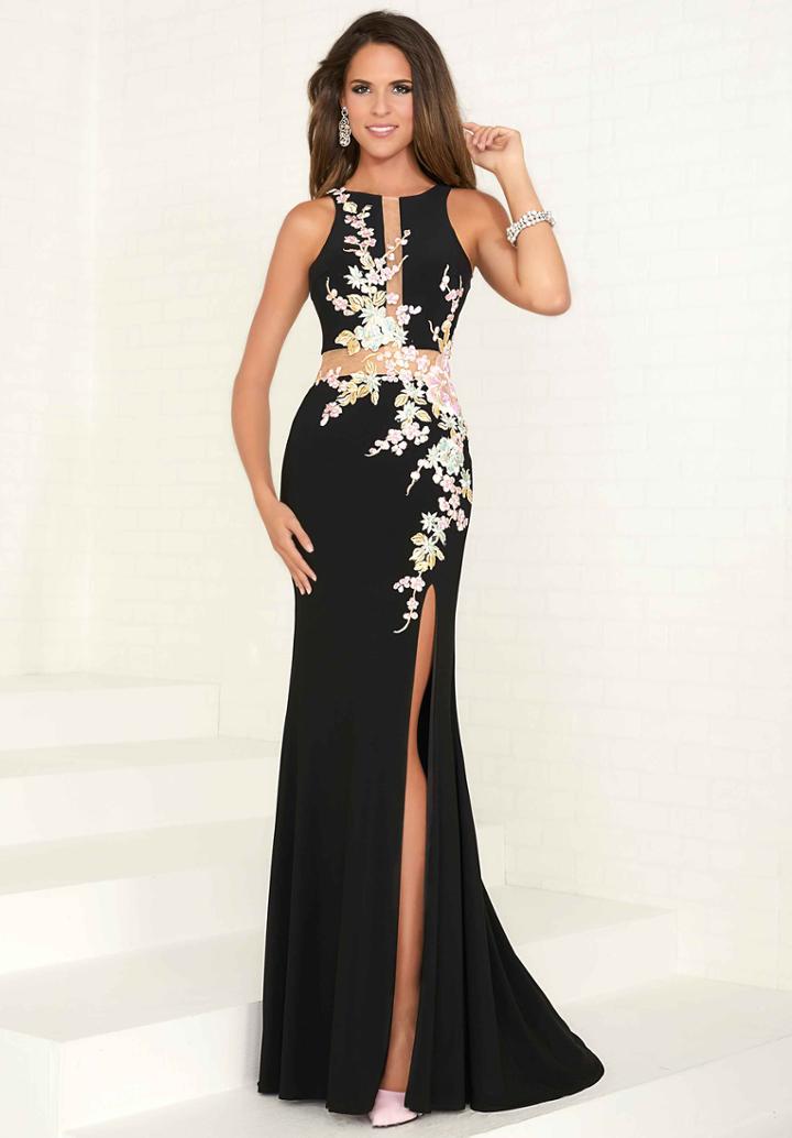 Tiffany Homecoming - 16282 Multi-colored Embellished Halter Sheath Dress