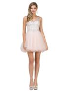 Dancing Queen - 2071 Crystal Embellished A-line Dress