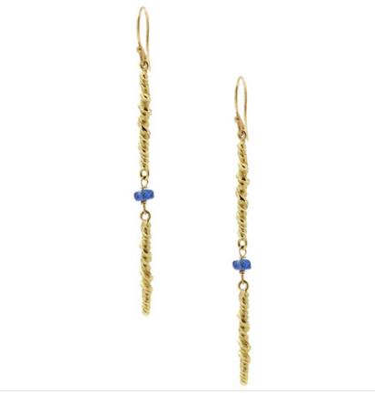 Lori Kaplan Jewelry - 10-karat Gold Twizzlers With Kyanite Earrings