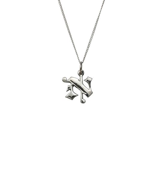 Femme Metale Jewelry - Love Letter N Charm Necklace