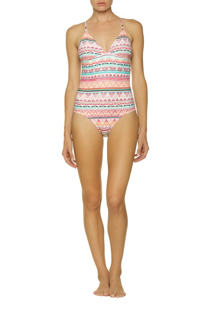 Helen Jon - Tie Back One-piece-south Pacific