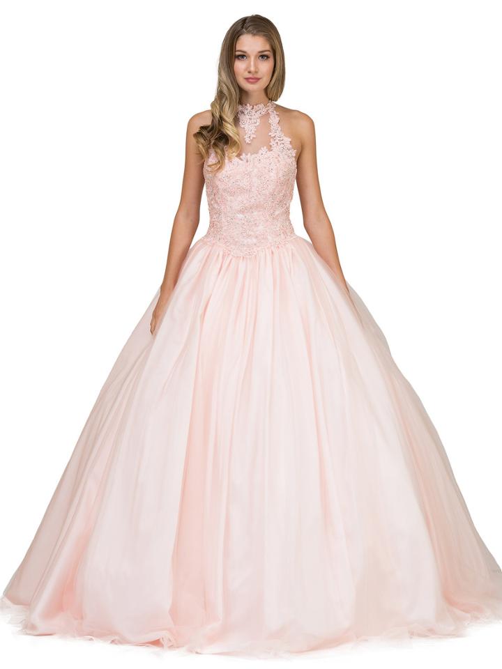Dancing Queen - 1173 Embellished High Halter Ballgown