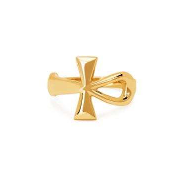 Logan Hollowell - New! Solid Gold Eternal Ankh Ring