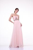 Cinderella Divine - Strapless Bejeweled Chiffon A-line Gown