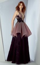 Mnm Couture - G0871 Peplum Illusion Scoop A-line Dress