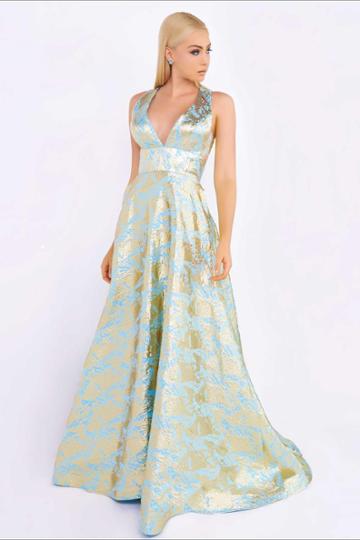 Ieena Duggal - High Neck Gown Style 55128i