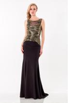 Terani Evening - 1522e0502a Embellished Bateau Sheath Dress