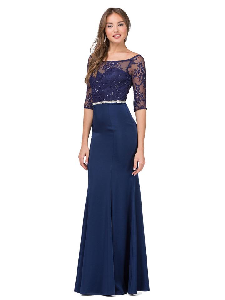 Dancing Queen - Floral Lace Fitted Evening Gown
