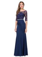 Dancing Queen - Floral Lace Fitted Evening Gown