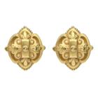 Ben-amun - Royal Charm Gold Lattice Clip-on Earrings