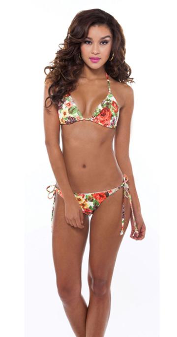 Nicolita Swimwear - Neon Bloom Triangle Top Bikini