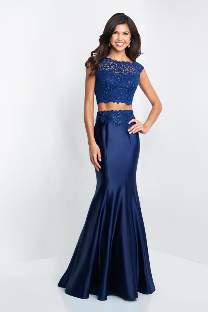Blush - 11500 Two Piece Beaded Mermaid Gown