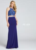 Ellie Wilde -two Piece Beaded Top Prom Dress Ew117008