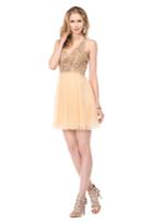 Colors Dress - 1521 Sleeveless Embroidered Cocktail Dress