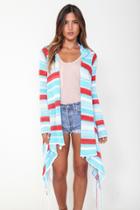 Goddis - Linsey Hooded Wrap W/ Fringe In Mystic Mojave