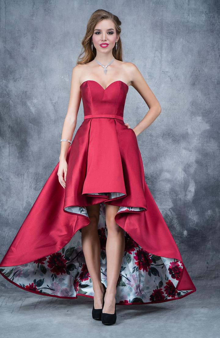 Nina Canacci - 1331 Strapless Sweetheart High Low Gown