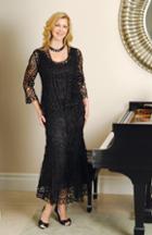 Soulmates - D7052x Queen Classic Hand-crocheted Lace Evening Dress