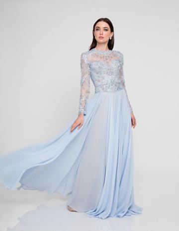 Terani Couture - 1811m6563 Embellished Jewel A-line Dress